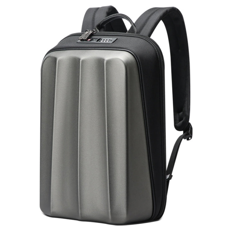 Bopai 61-122579 Large Capacity Hard Shell Password Lock Waterproof Business Laptop Backpack(Grey) - Backpack by Bopai | Online Shopping UK | buy2fix