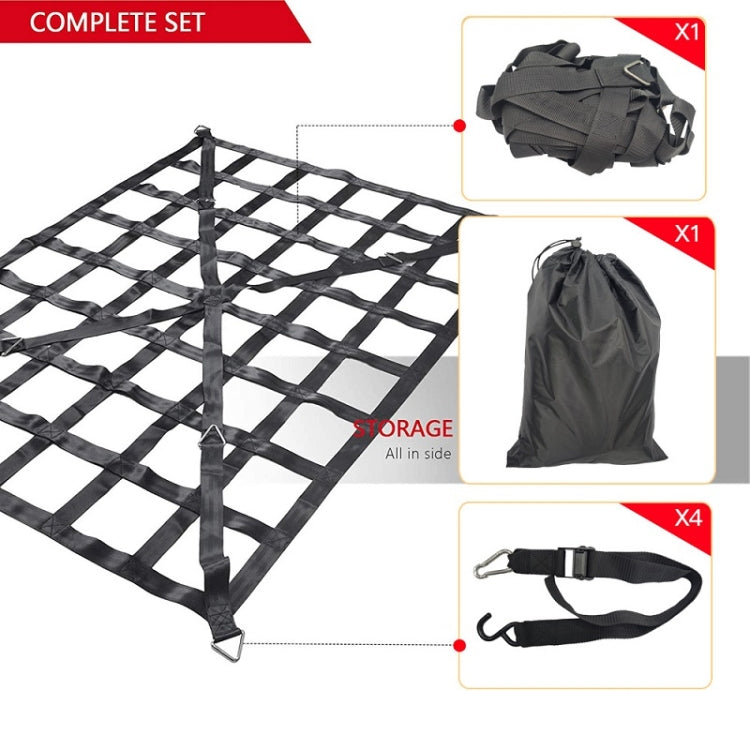 208x127cm Truck Bed Cargo Net Pickup Bed Netting Strap - Stowing Tidying by buy2fix | Online Shopping UK | buy2fix