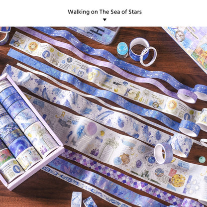 27rolls /Box Long Season Washi Tape DIY Scrapbook Stickers(Starry Walk) - Handbook Decorative Stickers by buy2fix | Online Shopping UK | buy2fix