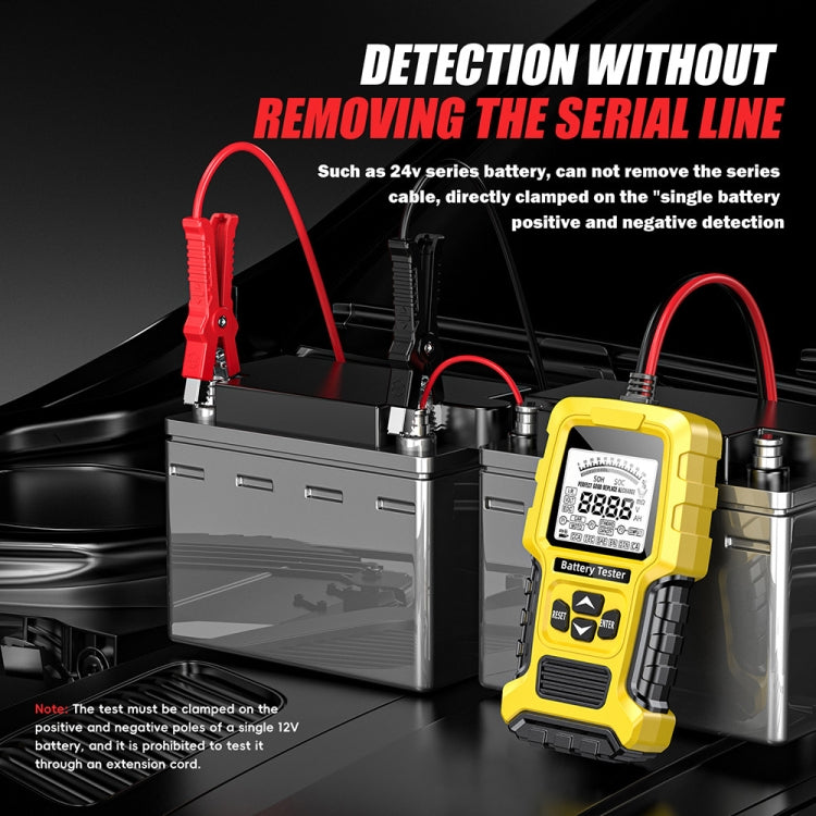 FOXSUR 12V/24V Automotive Lead-acid Battery Internal Resistance Rapid Analyzer(Yellow) - Electronic Test by FOXSUR | Online Shopping UK | buy2fix