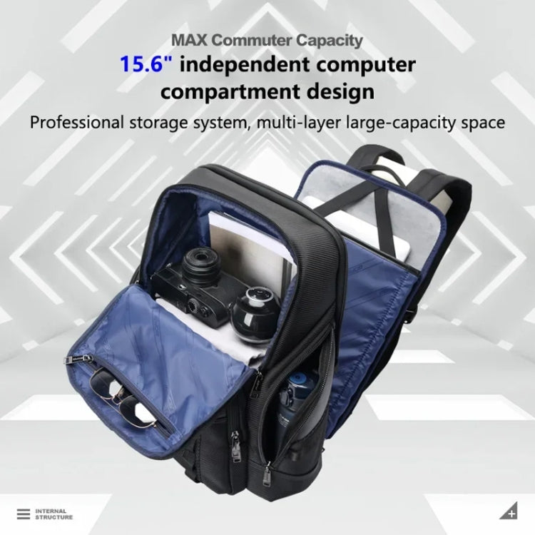 Bopai 61-123561 Large Capacity Business Trip Laptop Backpack(Black) - Backpack by Bopai | Online Shopping UK | buy2fix