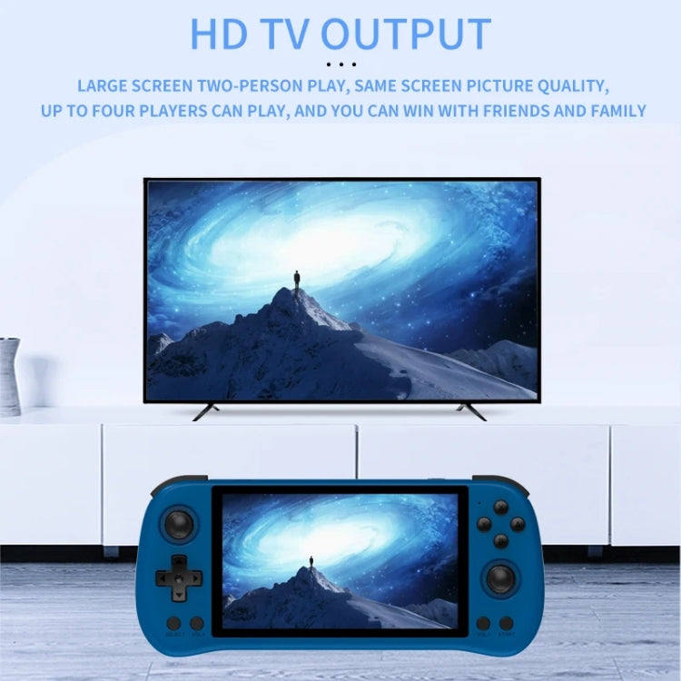 POWKIDDY X55 Game Console 5.5 Inch 1280 X 720 IPS Screen RK3566 Linux System Open-Source Retro Video Player 16GB+256GB(Blue) - Pocket Console by POWKIDDY | Online Shopping UK | buy2fix