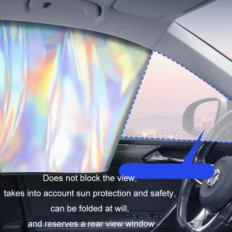 Colorful Titanium Silver Magnetic Car Sun Protection Sunshade Curtain(Back Seat) - Window Foils & Solar Protection by buy2fix | Online Shopping UK | buy2fix