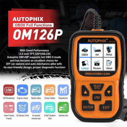 AUTOPHIX OM126P OBD2 Automotive Scanner Car Engine Diagnosis Tool - Electronic Test by AUTOPHIX | Online Shopping UK | buy2fix