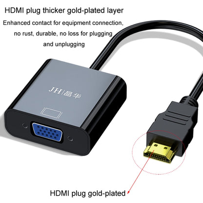 JINGHUA HDMI To VGA Adapter Cable Laptop Video Converter, Color: With Audio White - VGA Converter by JINGHUA | Online Shopping UK | buy2fix