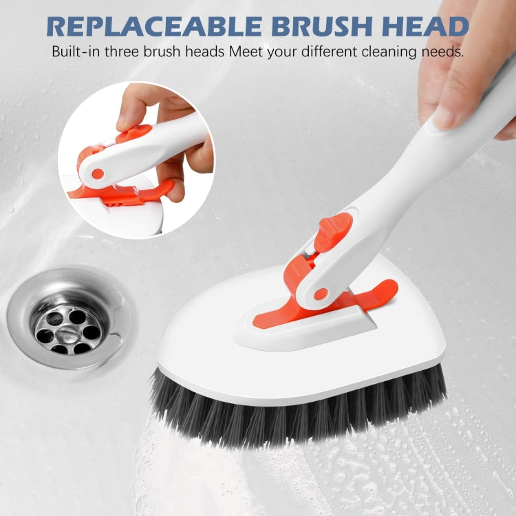 Shower Cleaning Brush With 52 Inch Adjustable Handle Tub Tile Scrubber Brush, Spec: Set 2 - Sponges, Cloths & Brushes by buy2fix | Online Shopping UK | buy2fix