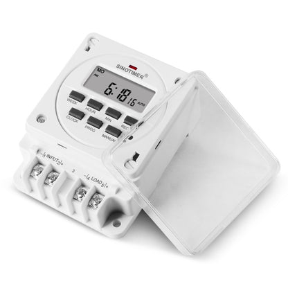 SINOTIMER TM618E -4 12V Smart Digital 7 Days Programmable Timer Switch 16A Controller With Mounting Base - Switch by SINOTIMER | Online Shopping UK | buy2fix