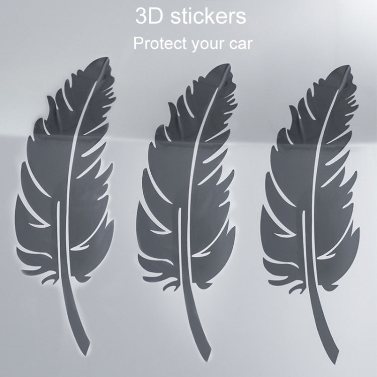 7pcs / Set Car Feather Scratch Decal 3D Reflective Bumper Stickers(Colorful Radium Color) - Decorative Sticker by buy2fix | Online Shopping UK | buy2fix