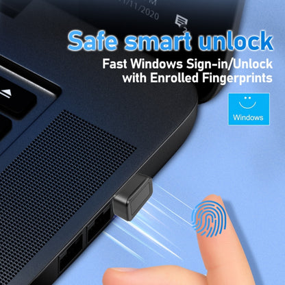 Windows Hello Fingerprint Reader Security Key for Windows 10 / 11(Black) - Gadget by buy2fix | Online Shopping UK | buy2fix