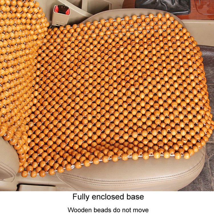 Car Wood Beaded Cushion Universal Car Seat Cover Summer Interior Supply(Beige) - Seat Accessories by buy2fix | Online Shopping UK | buy2fix