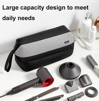 For Dyson Baona BN-DS005 Large-capacity Double-layer Hair Dryer Curling Iron Storage Bag(Gray) - For Dyson Accessories by Baona | Online Shopping UK | buy2fix