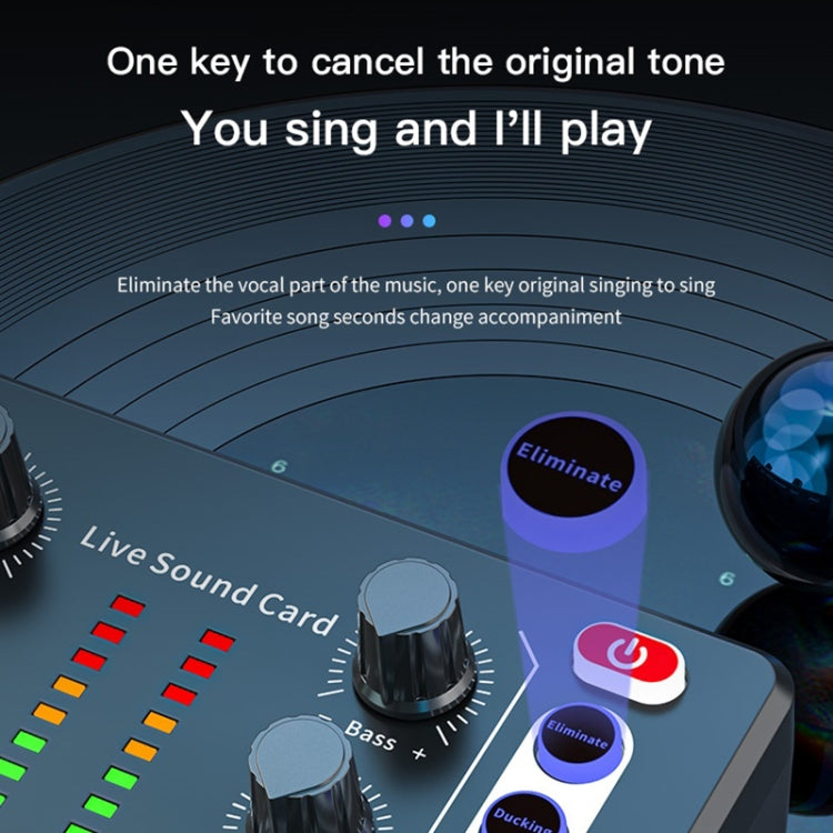 M8 Recording And Singing Live Bluetooth Sound Card Set, Color: Black Tripod - Live Sound Effects Processors by buy2fix | Online Shopping UK | buy2fix