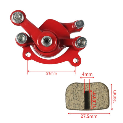 Motorcycle Disc Brake Caliper Pads For ATV Harley 49CC Trotting Black Left Accessory Kits - Motorbike Brakes by buy2fix | Online Shopping UK | buy2fix