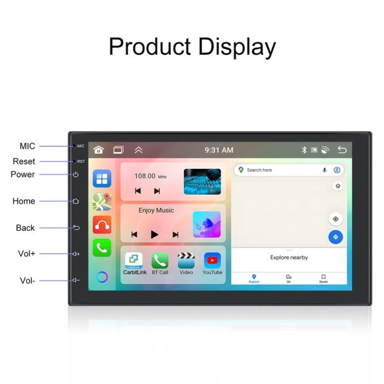 10.1inch Android 13.0 Dual Butt Universal Wireless Carplay Car Navigation Center Control All-In-One Monitor(Standard) - Car MP3 & MP4 & MP5 by buy2fix | Online Shopping UK | buy2fix