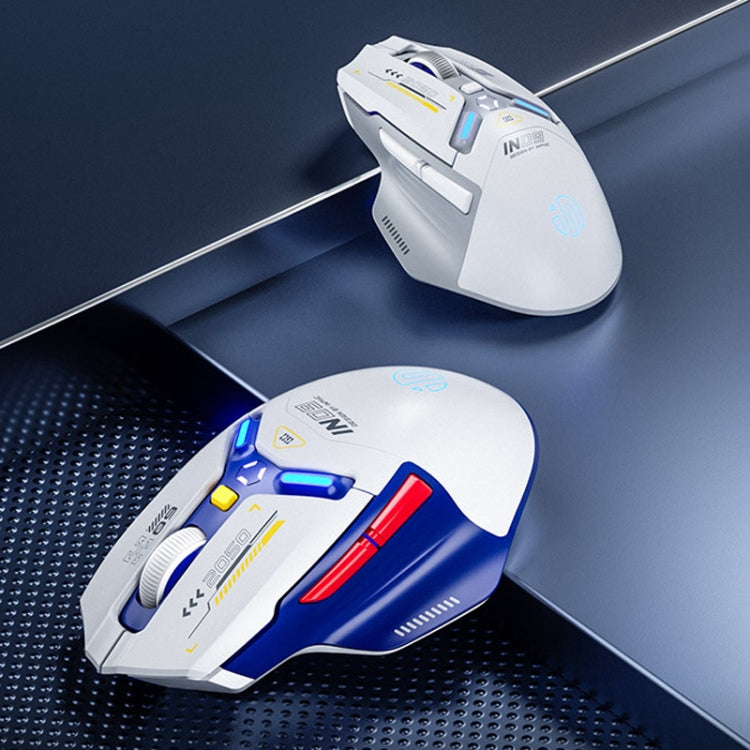 Inphic IN9 Tri-mode Wireless Bluetooth Gaming Office Computer Mouse(White) - Wireless Mice by Inphic | Online Shopping UK | buy2fix