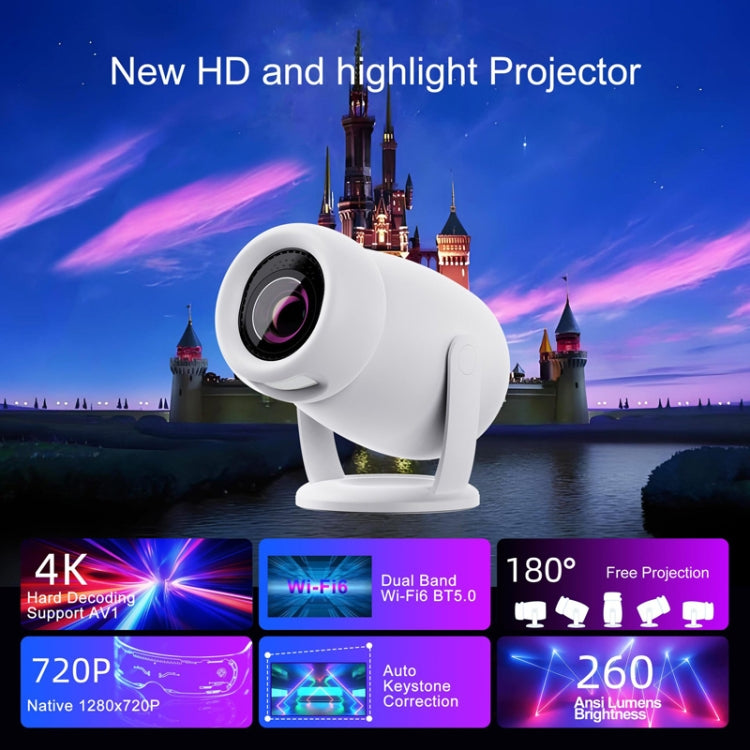 HY400 Android 12.0 System Intelligent Projector Portable Family Projector UK Plug - Mini Projector by buy2fix | Online Shopping UK | buy2fix