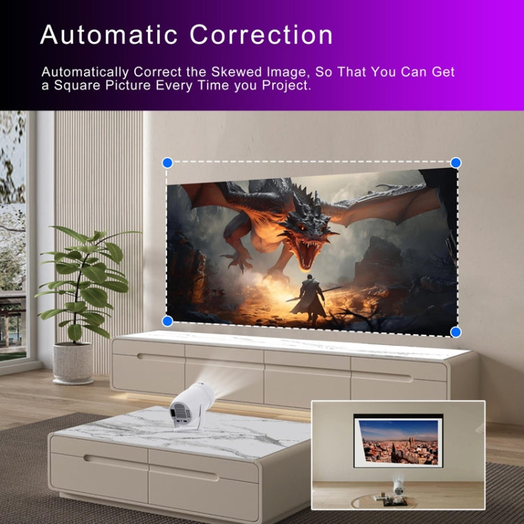 HY400 Android 12.0 System Intelligent Projector Portable Family Projector UK Plug - Mini Projector by buy2fix | Online Shopping UK | buy2fix