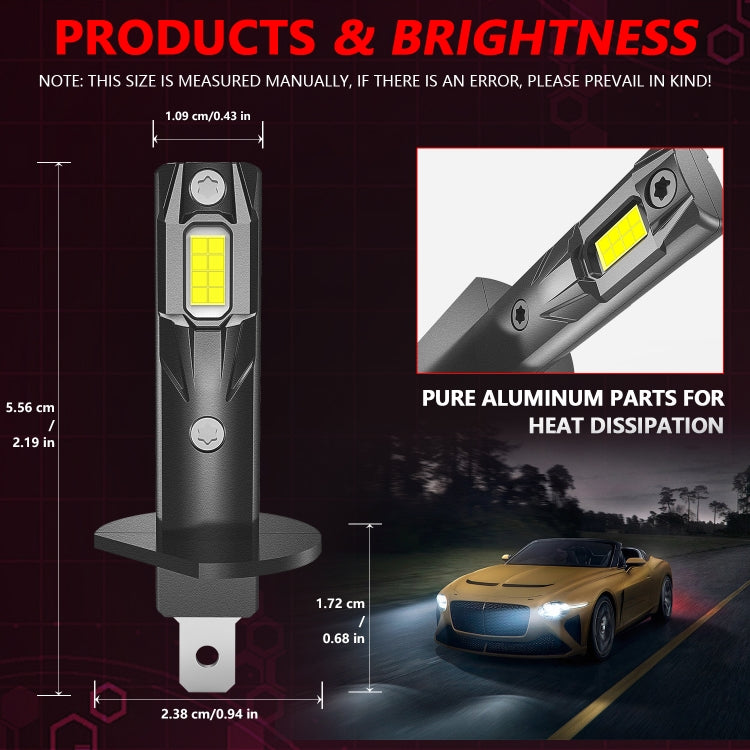 Car Universal Direct Plug LED Headlight Retrofit Bulb, Specifications: H1 - LED Headlamps by buy2fix | Online Shopping UK | buy2fix