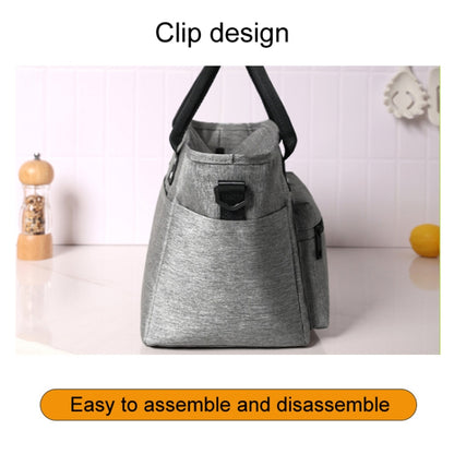 FRISCH Portable Handheld Insulated Lunch Pack Outdoor Picnic Thicked Bento Bag(Gray) - Lunch Bags by FRISCH | Online Shopping UK | buy2fix