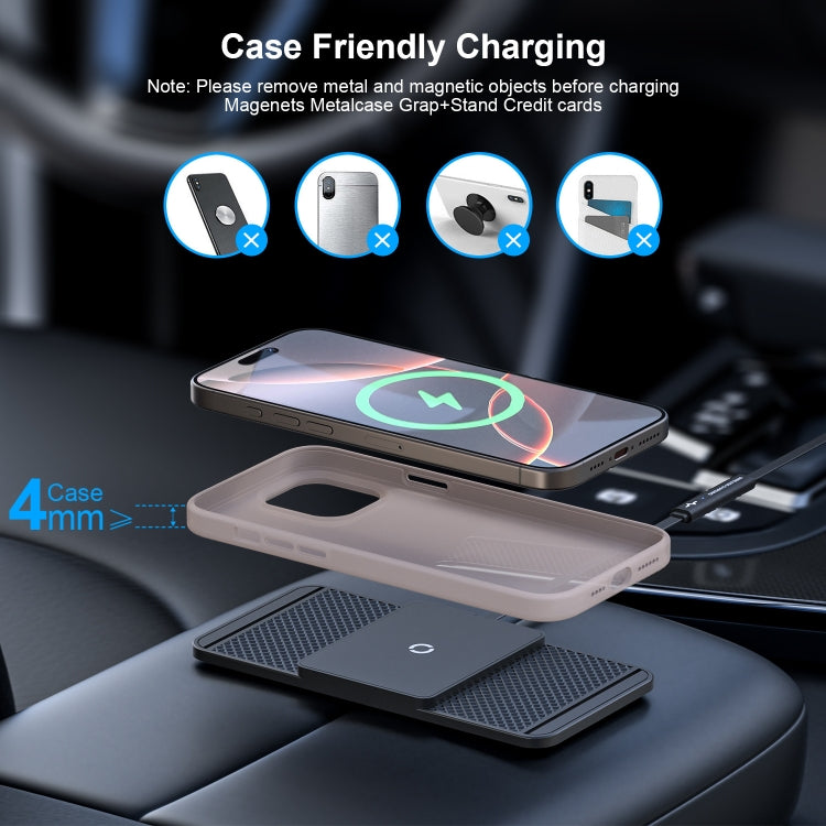 Avoid Camera Universal Car Wireless Charger Anti-slip Mat(TYPEC Interface 1m) - Wireless Charging Pads by buy2fix | Online Shopping UK | buy2fix