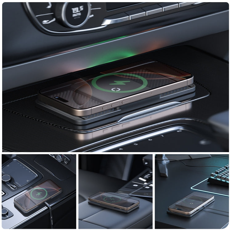 Avoid Camera Universal Car Wireless Charger Anti-slip Mat(USB Interface 1m) - Wireless Charging Pads by buy2fix | Online Shopping UK | buy2fix