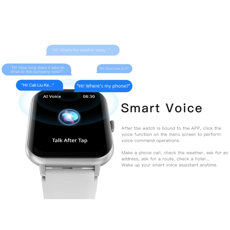 1.83 inch Touch Screen AI Voice Heart Rate / Blood Oxygen / Blood Pressure / Sleep Monitoring Bluetooth Smartwatch(Khaki) - Smart Watches by buy2fix | Online Shopping UK | buy2fix