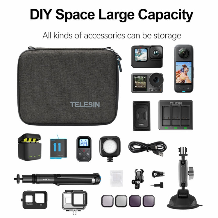 TELESIN Sports Camera Accessories Storage Bag For GoPro HERO / DJI Action / Insta360 etc. - Carry Cases by TELESIN | Online Shopping UK | buy2fix