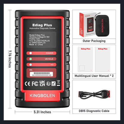 KINGBOLEN OBD2 Car Tester Diagnostics(Ediag Plus) - Electronic Test by KINGBOLEN | Online Shopping UK | buy2fix