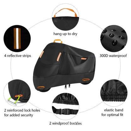 Motorcycle Rain Sun Protection Cover Oxford Cloth Dustproof With Anti-theft Buckle, Size: XL - Raincoat by buy2fix | Online Shopping UK | buy2fix