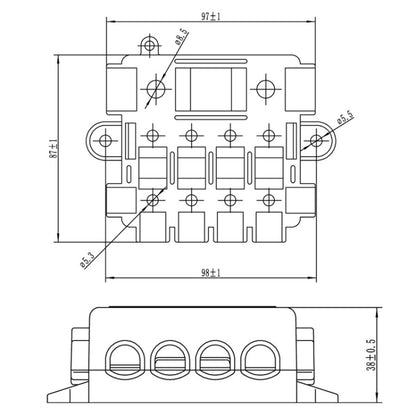 Five-Way One-Input Four-Output Fuse Box RV Power Supply Modification, Specifications: Fuse Box - Fuse by buy2fix | Online Shopping UK | buy2fix