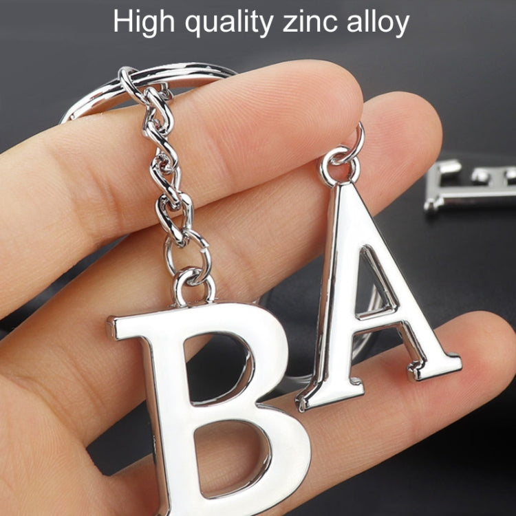 Double-Sided Three-Dimensional Plating Alphabet Keychain, Style: Y - Key Rings by buy2fix | Online Shopping UK | buy2fix