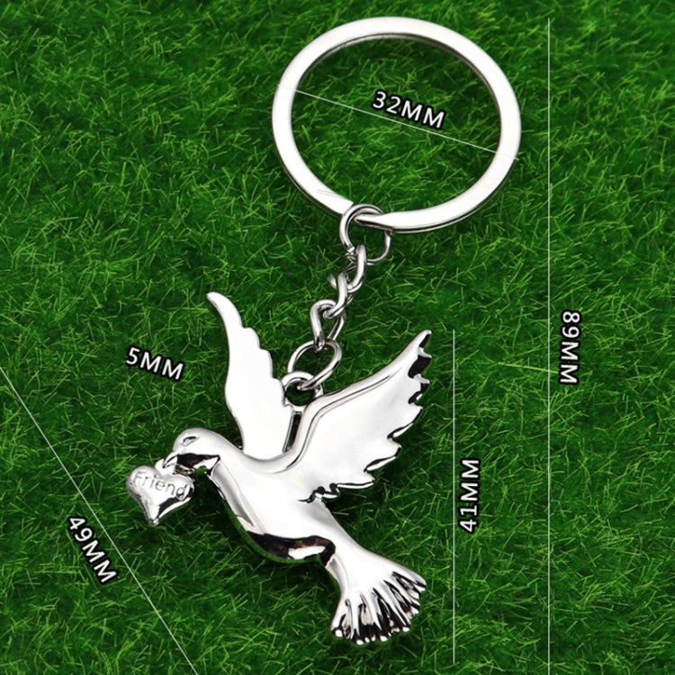 Metal Peace Dove Keychain Decorative Pendant, Model: X-1498 - Key Rings by buy2fix | Online Shopping UK | buy2fix