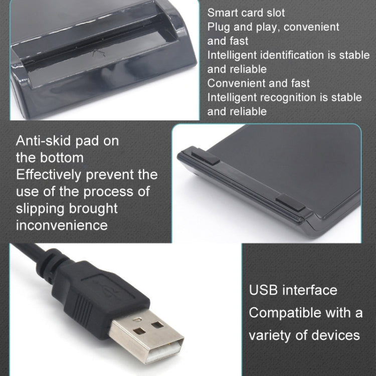 USB 2.0 IC Card / Bank Card / ID Card / SD Card Smart Reader(No Disc) -  by buy2fix | Online Shopping UK | buy2fix