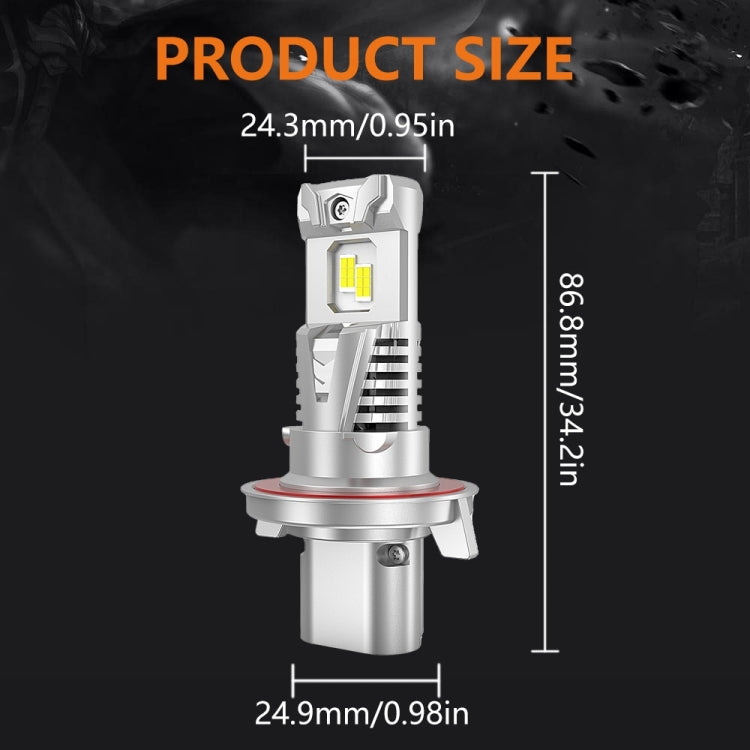 Car Universal Direct Plug LED Headlight Retrofit Bulb With Fan, Specifications: H13 - LED Headlamps by buy2fix | Online Shopping UK | buy2fix