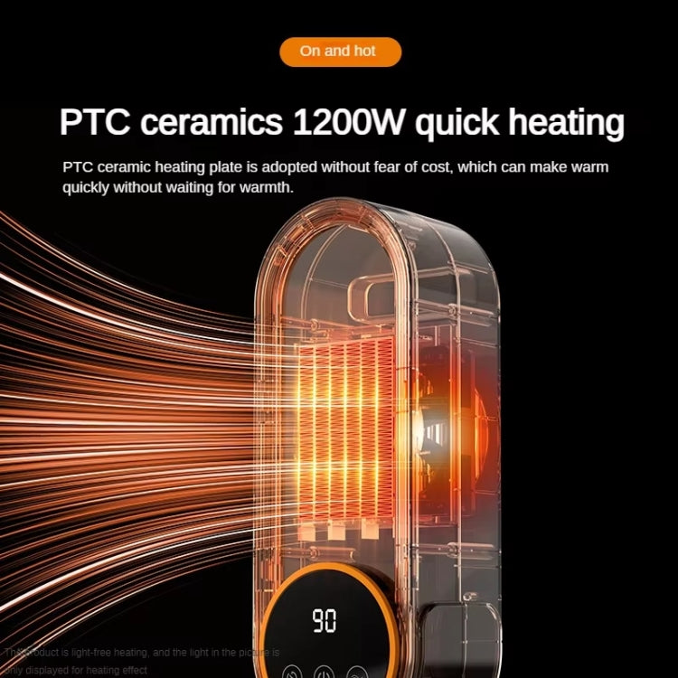 E68 1200W PTC Ceramic Heating Desktop Heater Smart Electric Heater, Plug: UK Plug(Standard Model) - Electric Heaters by buy2fix | Online Shopping UK | buy2fix