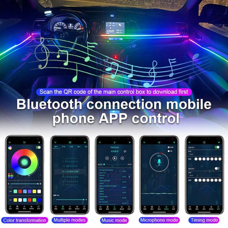 14 in 1 Car Hidden Acrylic LED Colorful Decorative Atmosphere Light Strip - Atmosphere lights by buy2fix | Online Shopping UK | buy2fix