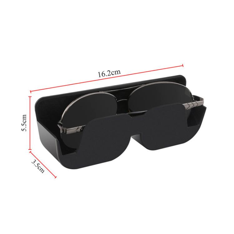 Adhesive Car Glasses Case Car Dashboard Card Storage Rack(Black) - Sunglasses & Glasses Clips by buy2fix | Online Shopping UK | buy2fix