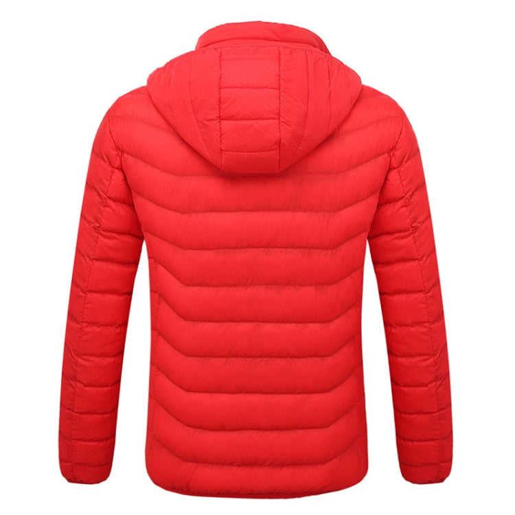 Winter Smart Electric Heating Hooded Jacket, Size:XXXL(Red) - Down Jackets by buy2fix | Online Shopping UK | buy2fix