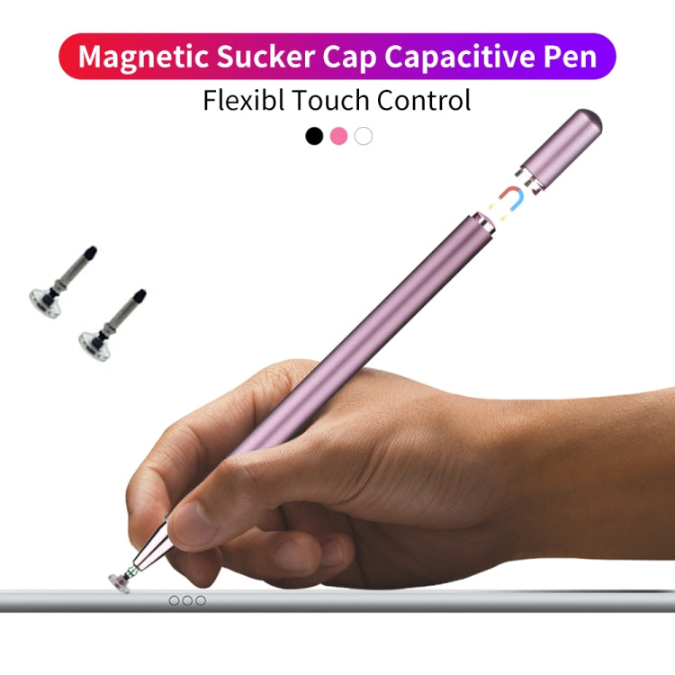 JD01 Universal Magnetic Pen Cap + Disc + Spare Pen Head Stylus Pen for Smart Tablets and Mobile Phones(White) - Stylus Pen by buy2fix | Online Shopping UK | buy2fix