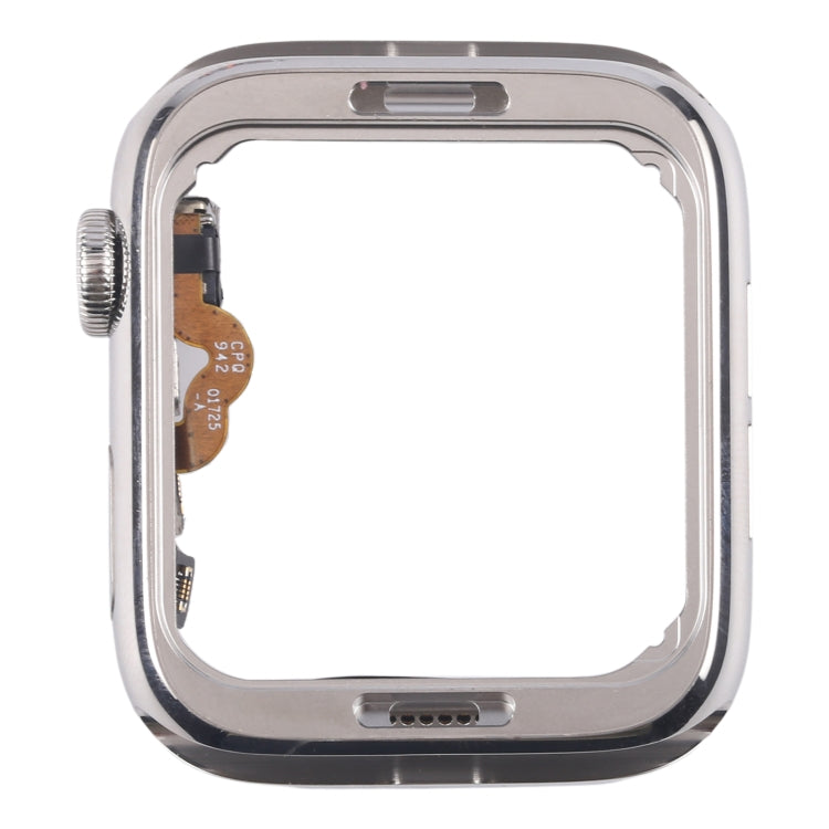 For Apple Watch Series 4 44mm LTE Stainless Steel Middle Frame Bezel Plate with Crown Spin Axis Flex Cable (Silver) - Middle Frame by buy2fix | Online Shopping UK | buy2fix