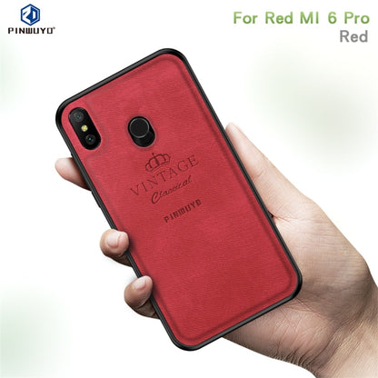 PINWUYO Shockproof Waterproof Full Coverage PC + TPU + Skin Protective Case for Xiaomi Redmi 6 Pro(Red) - Xiaomi Cases by PINWUYO | Online Shopping UK | buy2fix