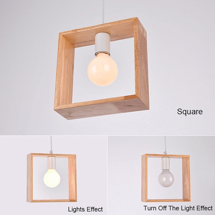 Home Decoration Personality Creative Simple Solid Wood Geometric Pendant Lights (Square) - Celling Lights & Chandeliers by YWXLight | Online Shopping UK | buy2fix