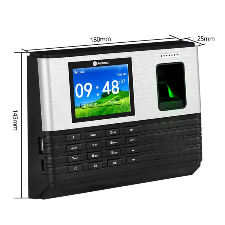 Realand AL355 Fingerprint Time Attendance with 2.8 inch Color Screen & ID Card Function & WiFi - Security by Realand | Online Shopping UK | buy2fix