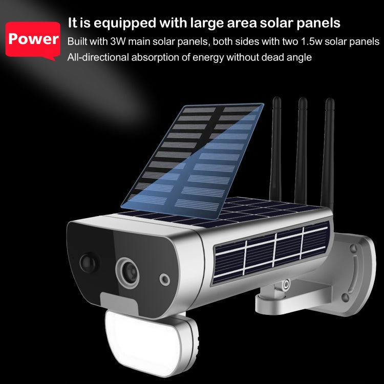 T8 1080P Full HD Solar Battery Ultra Low Power Sound Light Alarm Network Camera, Support Motion Detection, Night Vision, Two Way Audio, TF Card - Security by buy2fix | Online Shopping UK | buy2fix