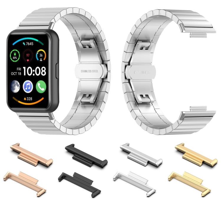For Huawei Watch Fit 2 2 in 1 Metal Watch Band Connectors (Gold) - Smart Wear by buy2fix | Online Shopping UK | buy2fix