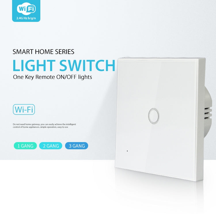 NEO NAS-SC01W Wireless WiFi EU Smart Light Control Switch 1Gang - Smart Switch by NEO | Online Shopping UK | buy2fix