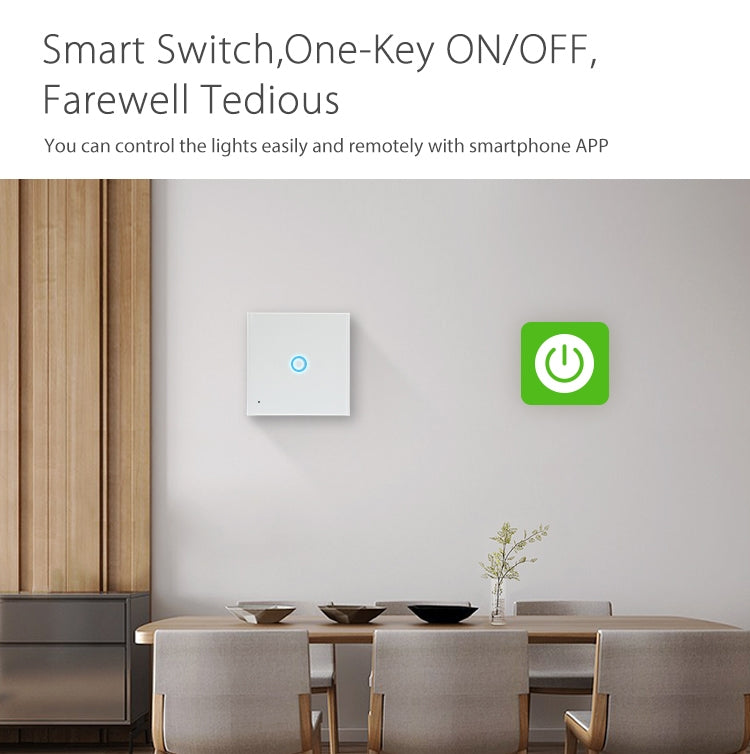 NEO NAS-SC01W Wireless WiFi EU Smart Light Control Switch 1Gang - Smart Switch by NEO | Online Shopping UK | buy2fix