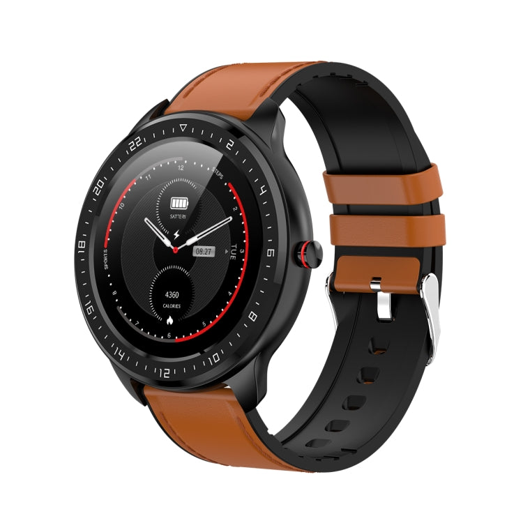 Z06 Fashion Smart Sports Watch, 1.3 inch Full Touch Screen, 5 Dials Change, IP67 Waterproof, Support Heart Rate / Blood Pressure Monitoring / Sleep Monitoring / Sedentary Reminder (Black Brown) - Smart Wear by buy2fix | Online Shopping UK | buy2fix