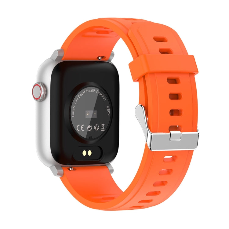 SE02 Bluetooth Smart Sports Watch, Support Heart Rate / Blood Pressure / Blood Oxygen Monitoring & Sleep Monitoring & Sedentary Reminder (Orange) - Smart Wear by buy2fix | Online Shopping UK | buy2fix