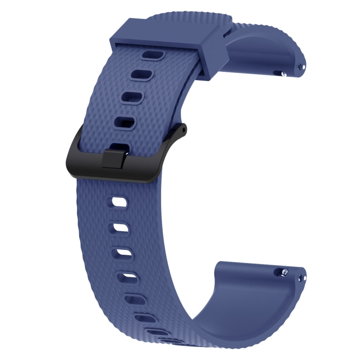 Silicone Sport Watch Band for Garmin Vivoactive 3 20mm(Dark Blue) - Smart Wear by buy2fix | Online Shopping UK | buy2fix